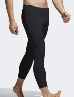 Adidas Mens Alphaskin Tech 3/4 Leggings - Black - Multiple Sizes - [CF7203] - Image 1 of 4