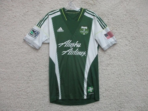 Adidas Portland Timbers Jersey Medium Adult Green Soccer Futbol MLS Logo Mens M Cover