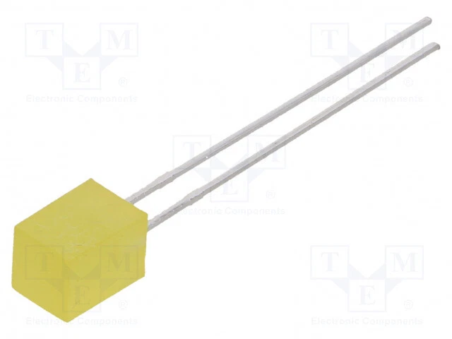 LED ; Carré ; 5x5mm; Jaune ; 7÷15mcd ; 146 °; Avant : Plat ; - Photo 1/1