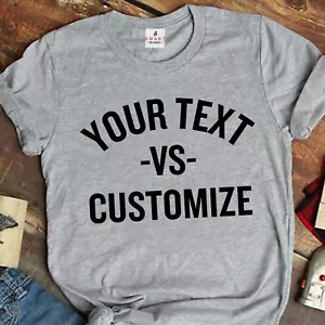 My Text VS Every  T-shirt Personalized Body Shirt Detroit Every Your Text versus - Picture 1 of 5