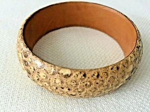Bracelet Bangle Leather Wrapped Animal Print 1" wide - Picture 1 of 2