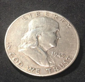 1949-S SILVER FRANKLIN HALF DOLLAR.  CHOICE CONDITION !!!! - Picture 1 of 4