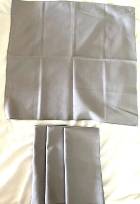 Servilletas Tela Lino Algodón Gris Servilletas Comedor 18x17.5 Juego de 4 Usado Foto 1 de 4