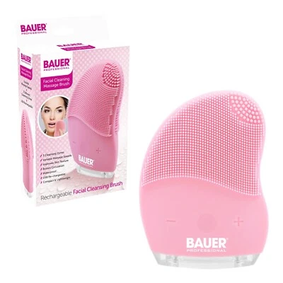 Bauer Portable Electric Silicone Adjustable Facial Cleansing Brush Face Cleanser - Image 1 of 4