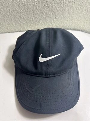 Gorra negra para correr Nike Featherlight Dri-Fit para mujer tenis con tirantes 679424-010 Foto 1 de 4