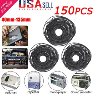 150 Pcs Square Rubber Drive Belt For Cassette Player Recorder Repair Replacement - Picture 1 of 11