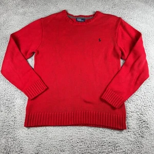 Polo Ralph Lauren Pullover Herren Large Rot Pony Rundhals Strick - Bild 1 von 5
