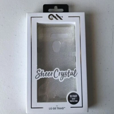 Прозрачный кристально прозрачный чехол Case-Mate для LG G8 ThinQ серебристый блестящий - Изображение 1 из 4