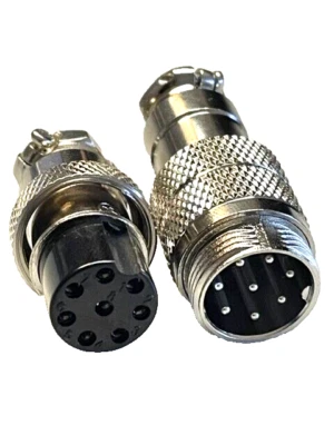 8-pol Mikekupplung & 8-pol Mikestecker - für CB Funk, Amateurfunk Mikrofon - Bild 1 von 2