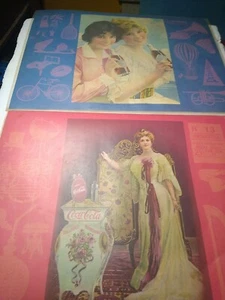 2 COCA-COLA PLACEMATS LAMINATED TABLE MATS "pretty girls" - Picture 1 of 12