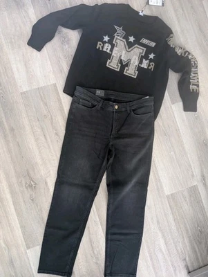 Elastische CAMBIO Damenjeans, "Piper Cropped", Gr.46, Schwarz,  Neu - Bild 1 von 4