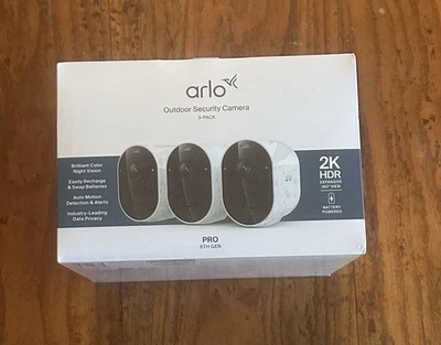 Arlo Pro Security Camera 2K HDR (6th Gen, 2025 Release) Comes with 3 Cameras - Image 1 of 4