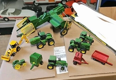 Lot Of Ertl Die Cast Farm Tractors & Attatchments  - Image 1 of 4