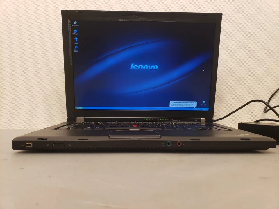 Lenovo Thinkpad T400 Laptop Core2 Duo 2.8GHz 3GB 160GB WinXP-Pro 14" Radeon - Image 1 of 4