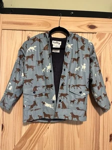 Hatley  Kids Dog Rain Jacket With  Fleece Lining Size 7 Years  - Picture 1 of 2