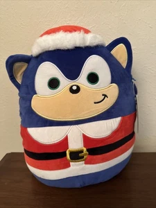 Squishmallows Sonic the Hedgehog Sonic Santa 12 Zoll Plüsch Neu - Bild 1 von 12