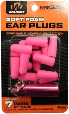 33dB Foam Earplugs Noise Reduction Hearing Protection 7 Pairs + Carry Canister - Image 1 of 4