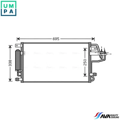 CONDENSER AIR CONDITIONING HY5156D FOR HYUNDAI KIA D4EA 2.0L G4GC 2.0L 4cyl 2.7L - Image 1 of 4