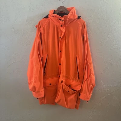 Men’s 2XL Blaze Orange Hunting Jacket – GS Guide Series – Hooded, Cargo Pockets - Image 1 of 4