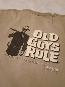 John Wayne Quote T-Shirt Mens XL Old Guys Rule - Picture 1 of 6