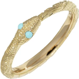 Anello Gucci K18YG Turchese (Pietra Turchese) 2P Anello Ouroboros - Foto 1 di 5
