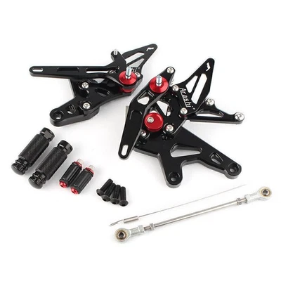 Footrest Rearsets Foot Pegs Rests L & R Black for KAWASAKI ZXR400 NINJA 2018 - Image 1 of 4