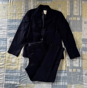 J. Crew Navy Blue Women's Blazer Jacket & Pants Bundle Sz 10 - Picture 1 of 21