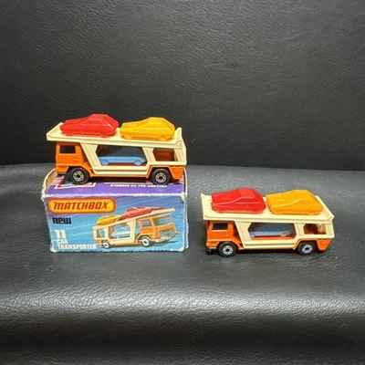 2 Lot Matchbox Lesney Superfast SF 11 Car Transporter orange beige, 1 box - Image 1 of 4