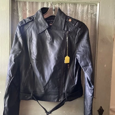 Chaqueta de Motociclista NIKIBIKI Cuero Sintético Junior Adolescente Mediana Nueva con Cremallera Foto 1 de 4