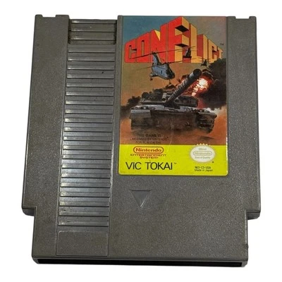 Cartucho de videogame vintage NES Conflict Japão Vic Tokai Nintendo testado War Ga - Imagem 1 de 4