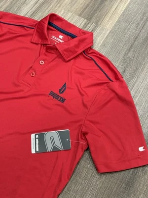 Men's Medium Red Colleseum  Duquesne Shirt Sleeve Polo Stretch NWT - Image 1 of 4