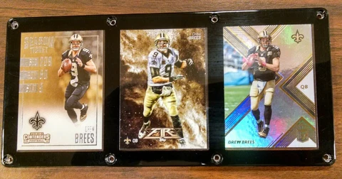 DREW BREES 3 CARD PLAQUE NEW ORLEANS SAINTS Cover