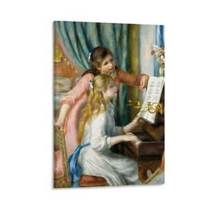 Girl Piano Canvas Poster Art Print Home Decor Framed Wall Art Family Decor Gift - Picture 1 of 13