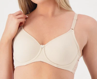 Breezies Jacquard Back Smoothing Underwire Bra~34C~SUN~A473389~No Padding  11707 - Image 1 of 2