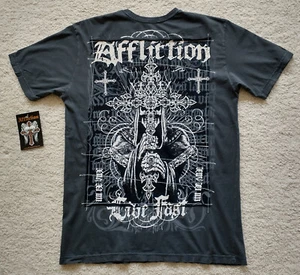 Affliction T-Shirt "CHART" NWT M L Reaper Cross - Picture 1 of 3