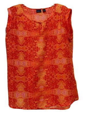 Blusa Mujer Westbound Naranja Multicolor Mangas Gorra Ligera Talla L Foto 1 de 4