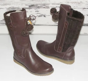 SPRING STEP~NWOB~BROWN~LEATHER~WATER RESISTANT~FLAT COMFORT SNOW BOOTS~41~RARE - Picture 1 of 11