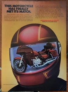 1983 Hondaline Motorrad Schutzhelm Print Ad Goldwing - Bild 1 von 1