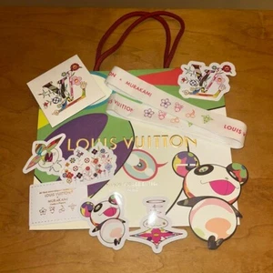 RARE!! Louis Vuitton x Murakami Paper Shopping Bag & sticker set - Picture 1 of 3