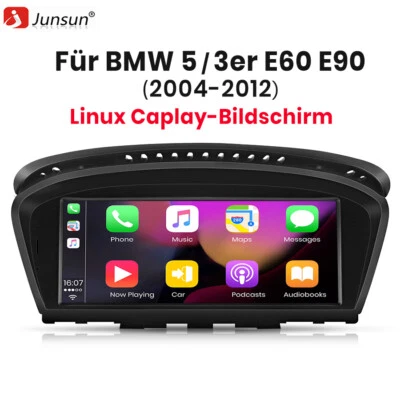 JUNSUN 8.8"Linux Autoradio EQ Navi SWC USB Carplay CIC/CCC BMW E90 E91 E60 E61 E63 E64