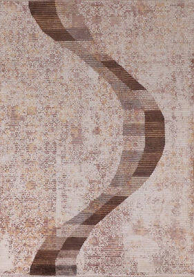 High-quality Modern Wool Rug 6x8 ft Eye-Catching Abstract Design rug - Image 1 of 4