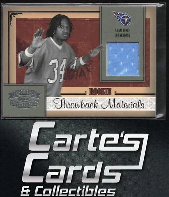 Adam Jones 2005 Donruss Throwback Threads #201 Rookie Jersey Patch Titans WVU - Image 1 of 2