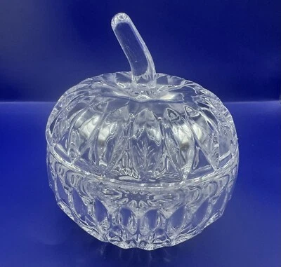Tigela de açúcar vintage Gorham Althea (corte) cristal chumbo completo maçã com tampa - Imagem 1 de 4