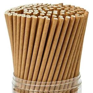 kraft / brown Paper Straws 20cm Biodegradable 1/25/50/100/250/500/750/1000/5000