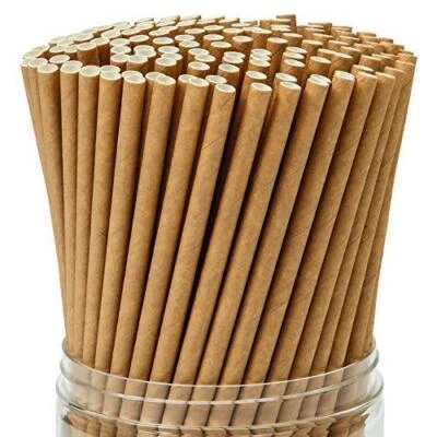 ART STRAWS  SCHOOL KRAFT PAPER STRAWS 6mm  IN 1/25/50/100/250/500/1000 - Image 1 of 4