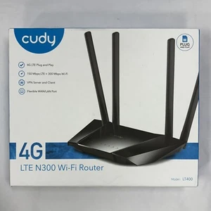 Cudy N300 WiFi 4G LTE Modem Router SIM Card Slot 300Mps WiFi LT400 - Picture 1 of 12