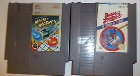 Par con bases cargadas II y Marble Madness (Nintendo NES, 1990 y 1989)