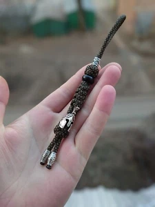 550Paracord lanyard /keychain/ Spartan helmet/ Hand-cast brass bead TM - Picture 1 of 2