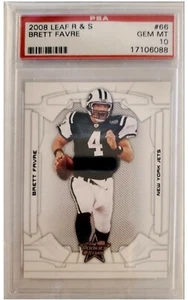 2008 Leaf Rookies Stars Brett Favre card graded PSA 10 - Picture 1 of 2