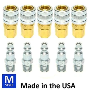 10pc Heavy Duty Quick Coupler Set Air Hose Connector Fittings 1/4 NPT Tools Plug - Picture 1 of 12
